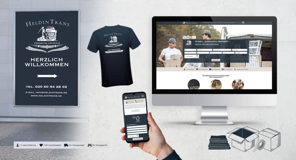 Branding mit Corporate Design, SEO-optimierter Website und Content-Strategie – Agentur Schweiger stärkt Sichtbarkeit für Umzugsdienstleistungen