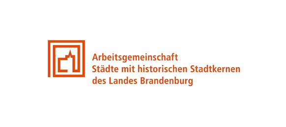 Logo Arbeitsgemeinschaft Städte mit historischen Stadtkernen des Landes Brandenburg