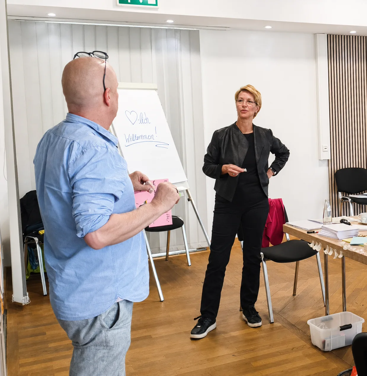 Andrea Ney bei einem Markenworkshop der AGENTUR SCHWEIGER